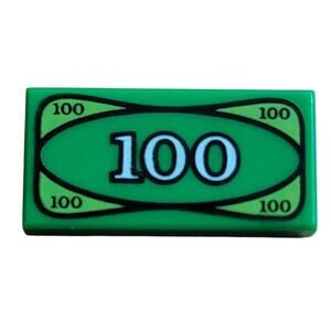 LEGO $100 Bill Money 1x2 Green Tile 3069px7 Replacement Parts‎ Pieces Christmas